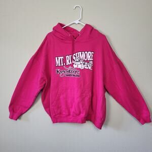 Isaac's Designs Womens Pink Long‎ Sleeve Kangaroo Pockets Pullover Hoodie Sz 3XL